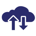 Cloud icon with an arrow pointing up and one pointing down.