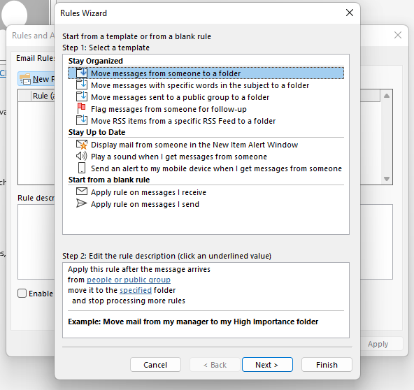 How To Add Rules In The Outlook Desktop Application - isoc.net