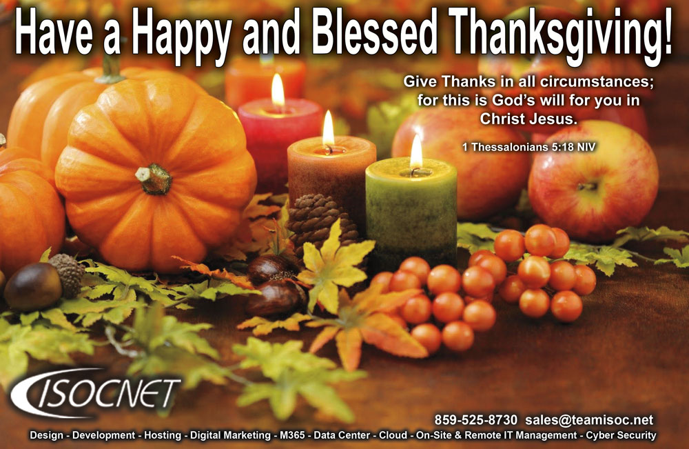 Have a Happy and Blessed Thanksgiving!