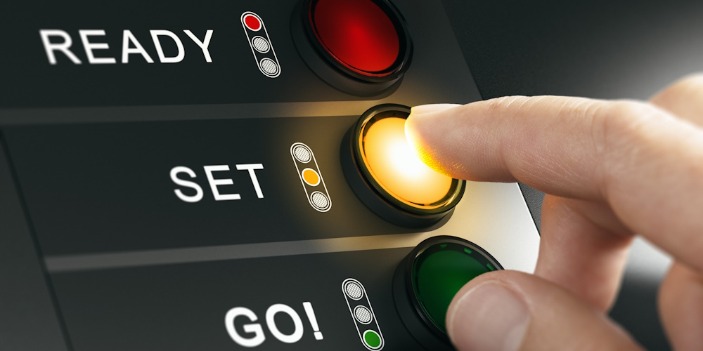An image of a red, yellow, and green button that read "ready, set, go!".