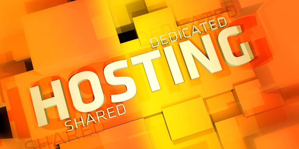 An image that says "dedicated, hosting, shared".