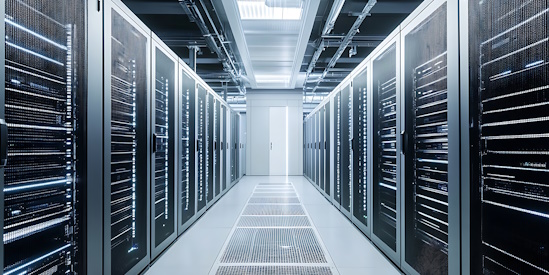 data center with a raised floor system